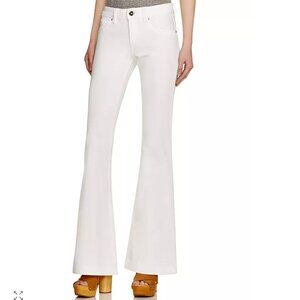 DL1961 Women's Joy High Rise Flare White Jeans in Milk Size 30